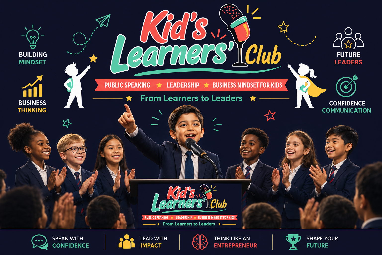 Kids Learners' Club — Public Speaking, Leadership and Business Mindset for kids aged 7 to 16